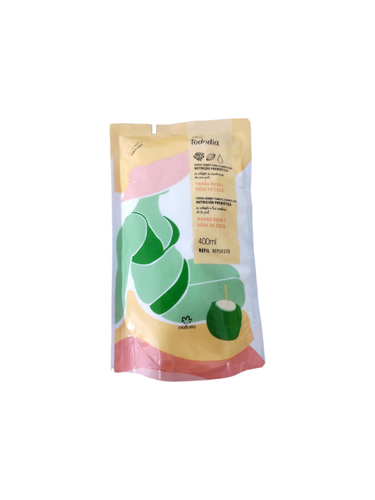 Natura Tododia Mango Rosa Y Agua De Coco Repuesto Crema Para Cuerpo 400 Ml