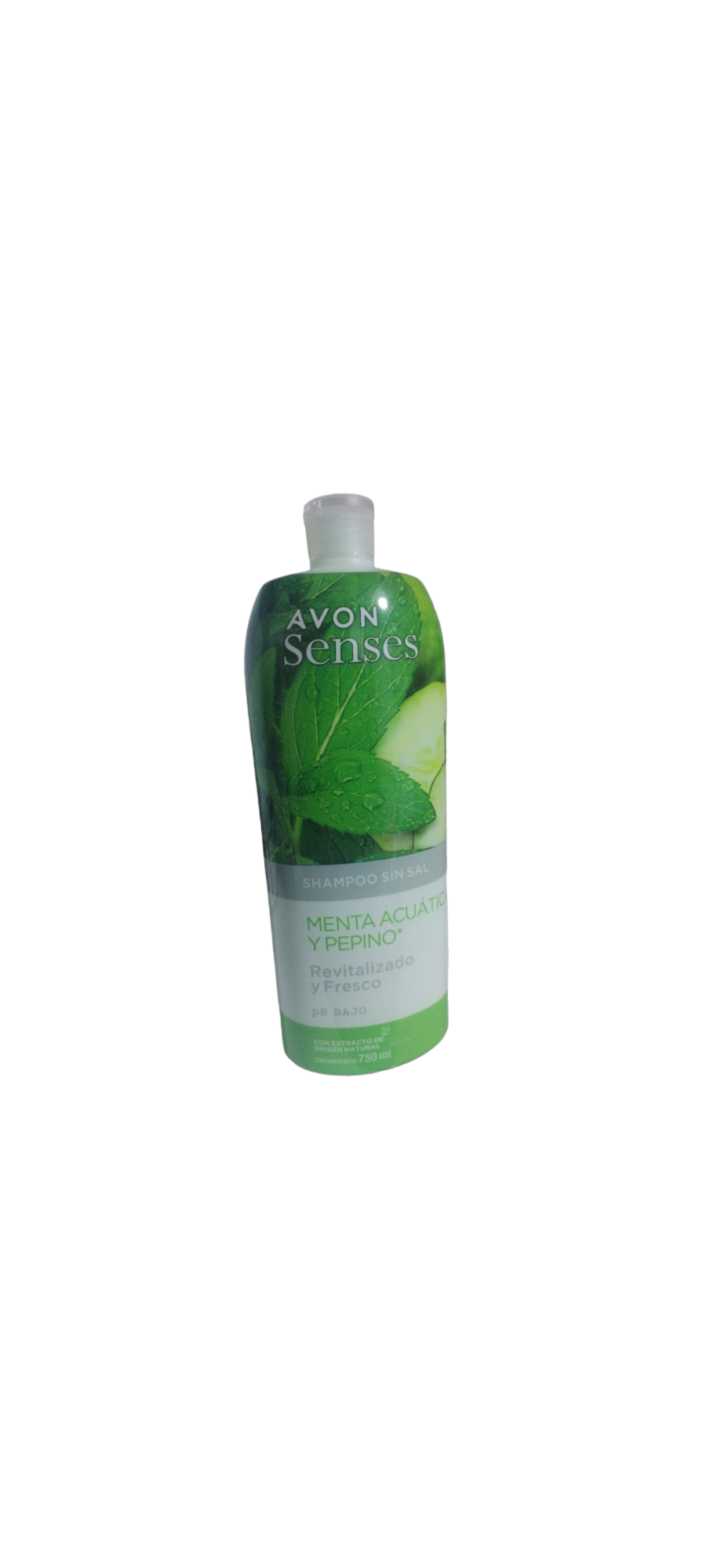 Avon Senses Shampoo Sin Sal Menta Acuatica Y Pepino 750 Ml