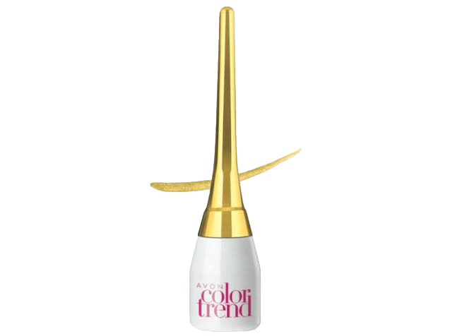 Avon Color Trend Delineador Liquido Para Ojos Dorado Metalico